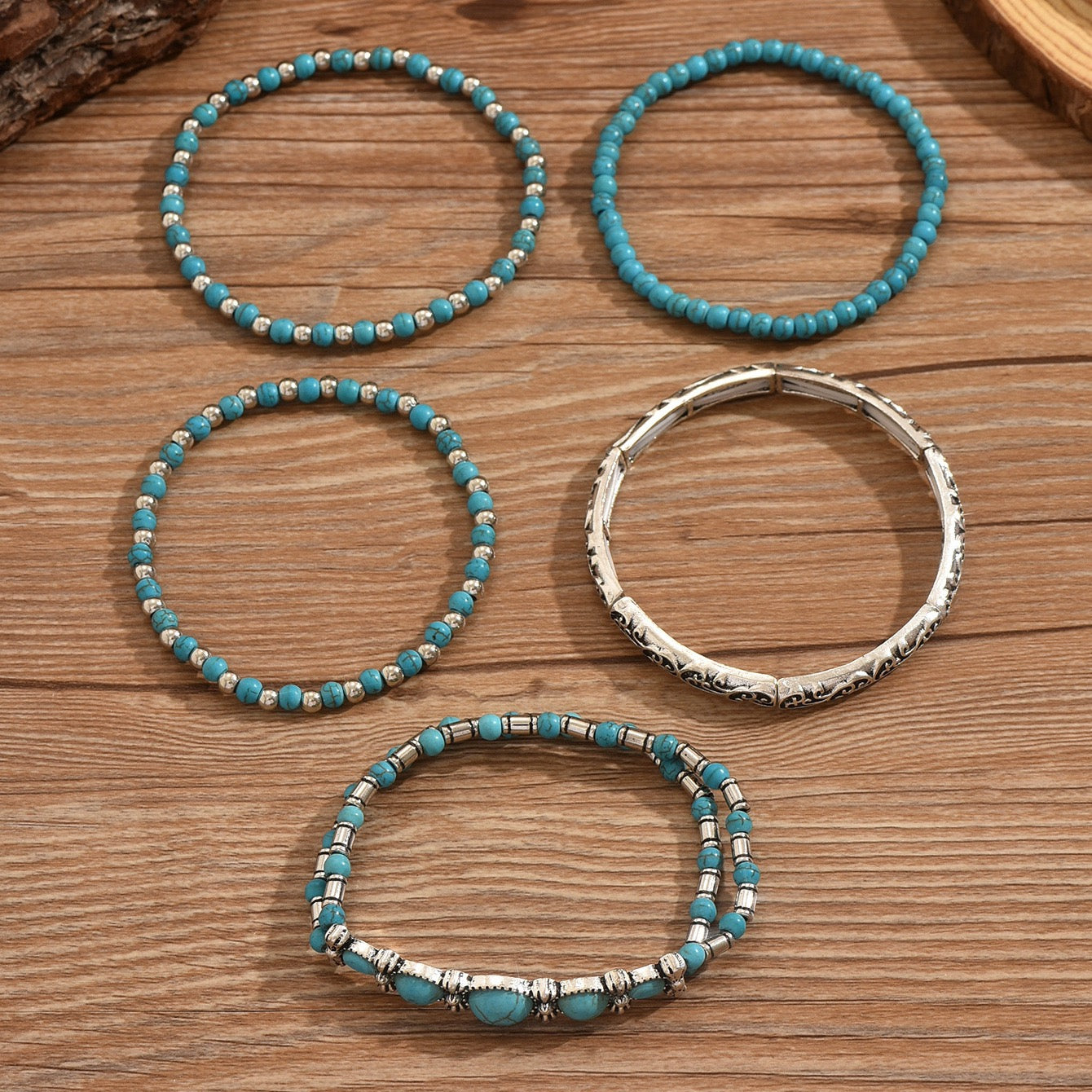 Western Legend Collection | 5-Piece Set with Engraved Cowboy Hat & Turquoise Bracelet