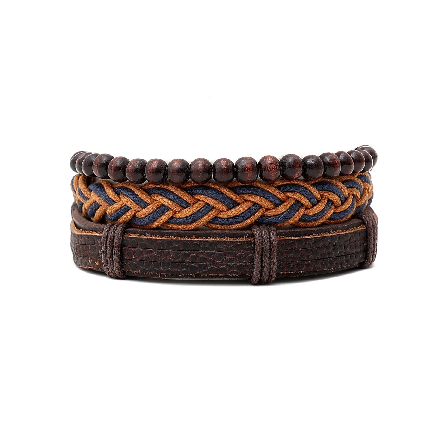 Tribal Braiding Kit | DIY Leather Bracelet Making Set with Ethnic Patterns