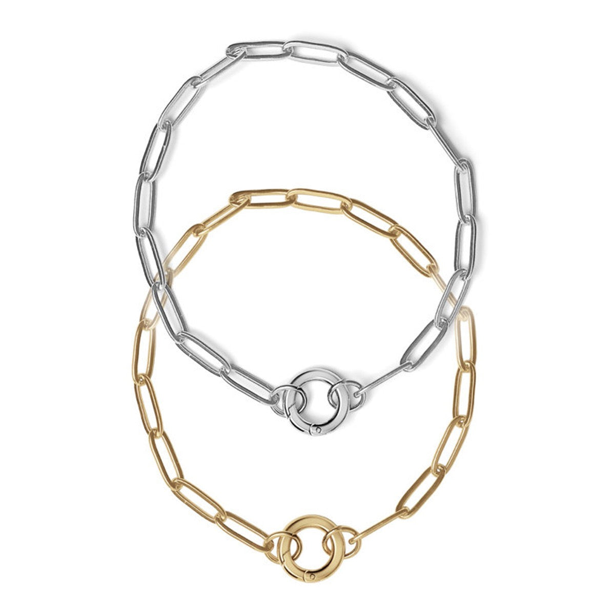 The Modular Link System | Stainless Steel Paperclip & Circle Pendant Necklace for Customizable Layering