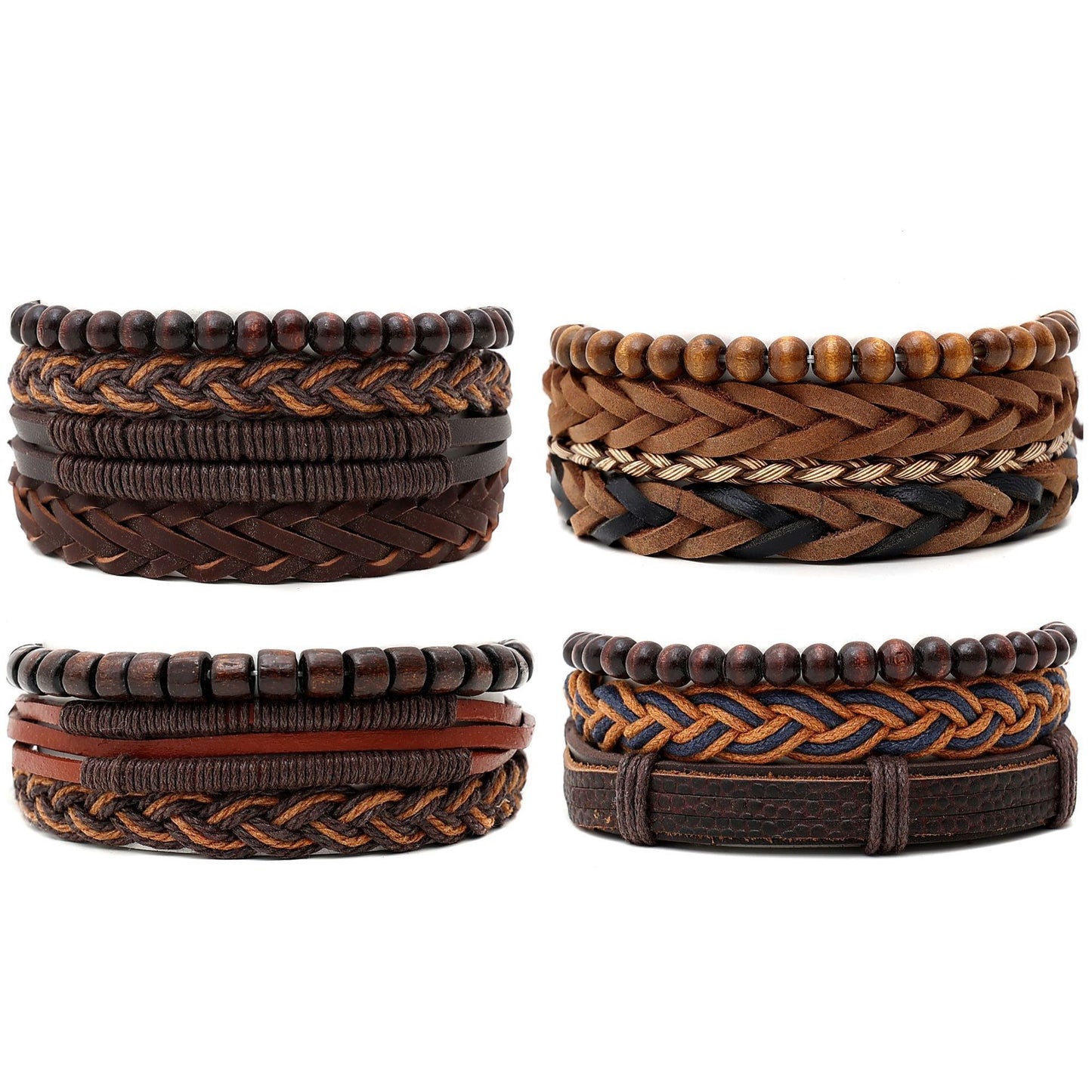 Tribal Braiding Kit | DIY Leather Bracelet Making Set with Ethnic Patterns