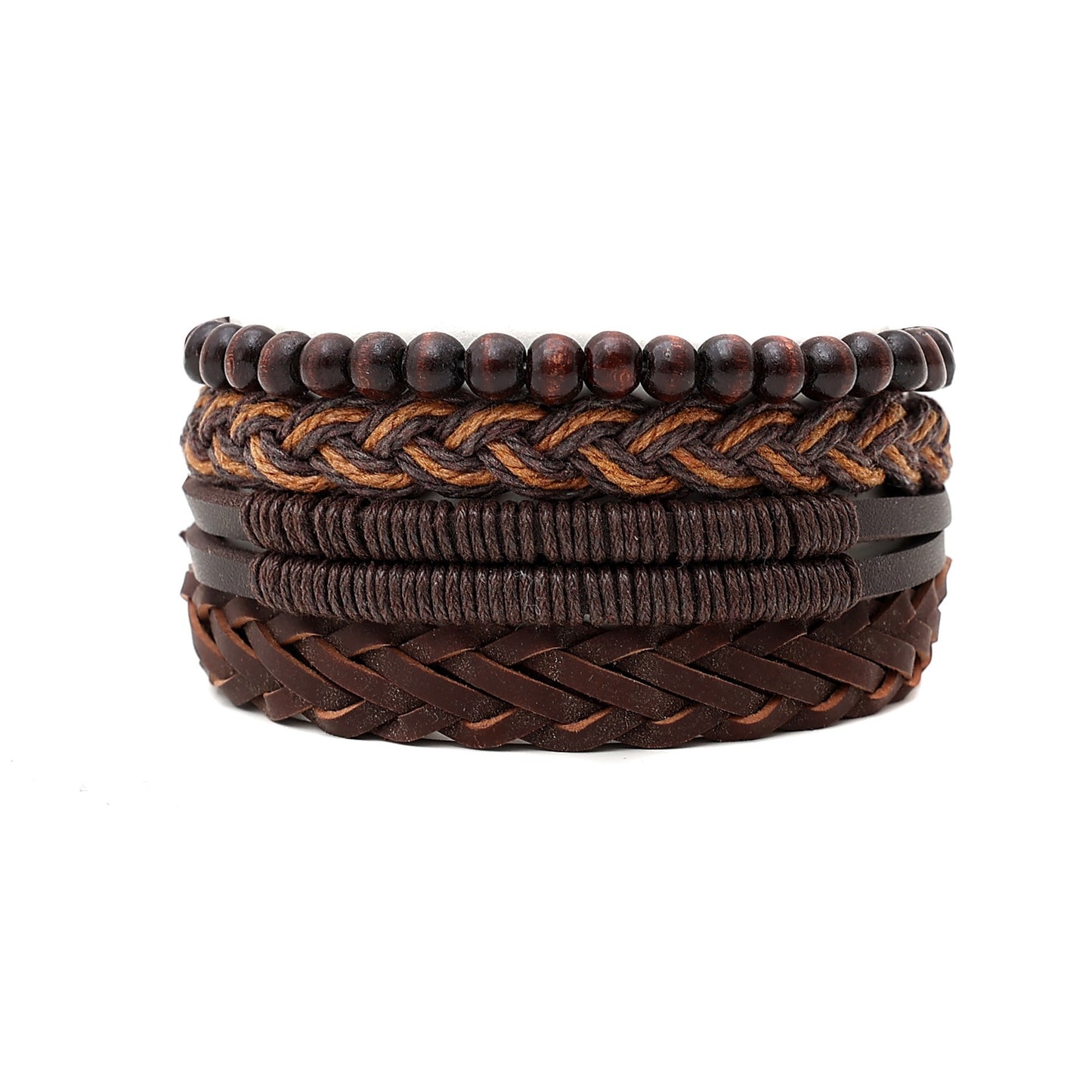 Tribal Braiding Kit | DIY Leather Bracelet Making Set with Ethnic Patterns
