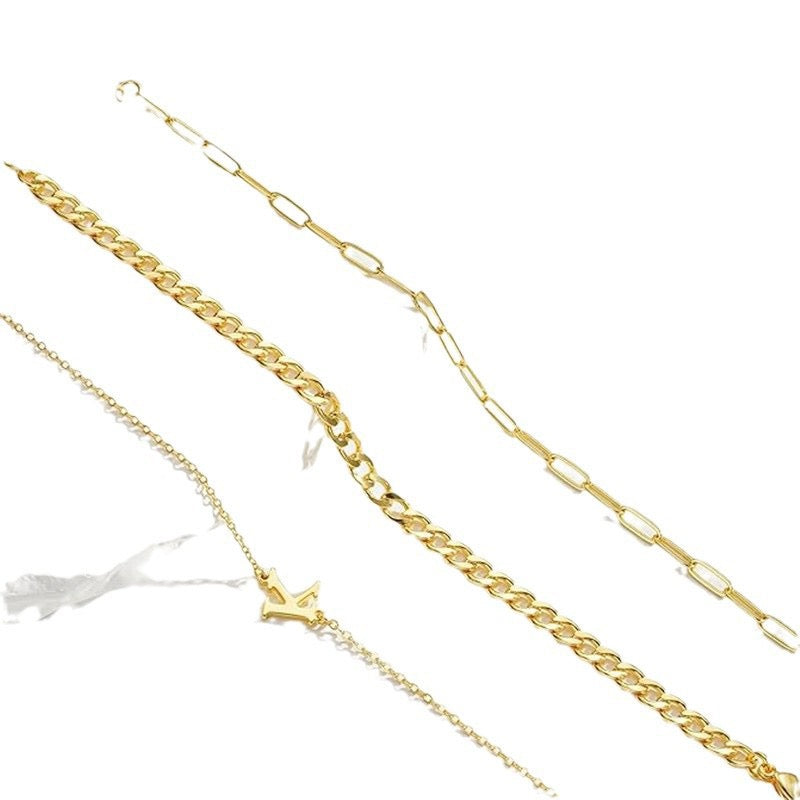 14K Gold Plated Alphabet Bracelet Set | 26-Charms for Layering & Customization