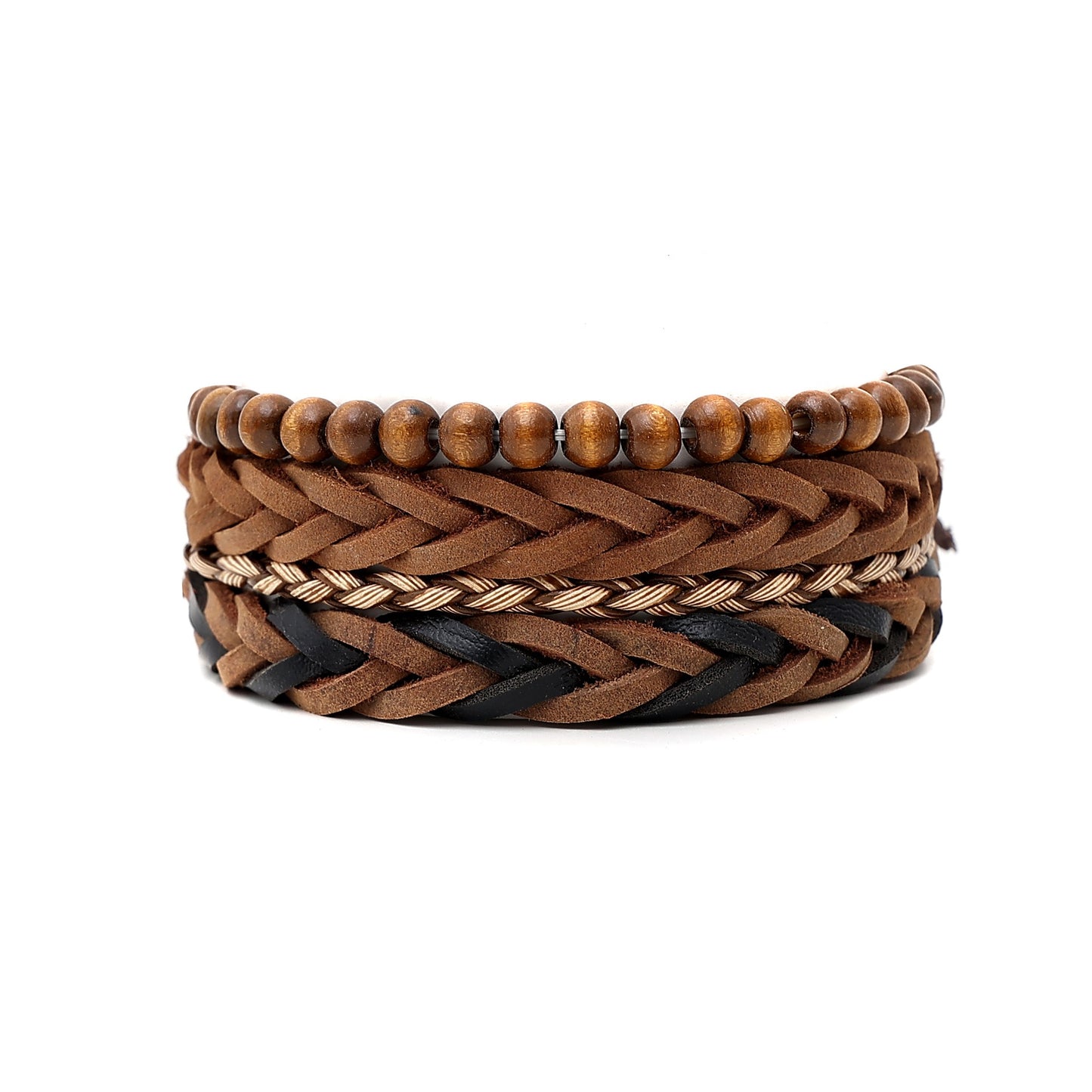 Tribal Braiding Kit | DIY Leather Bracelet Making Set with Ethnic Patterns